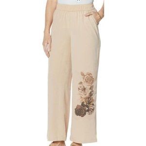 DG2 Diane Gilman Wide-Leg Soft Pant 752-979 Taupe Medium